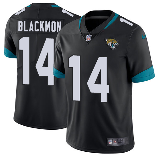 Nike Jaguars #14 Justin Blackmon Black Alternate Men's Stitched NFL Vapor Untouchable Limited Jersey - Click Image to Close